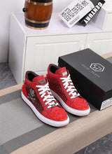 Premium Genuine Leather High-Top Skeleton Design Men's Breathable Shoes