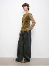 Heavy-Duty Distressed, Slim and Durable Mid-Rise  Cotton Washed Jeans