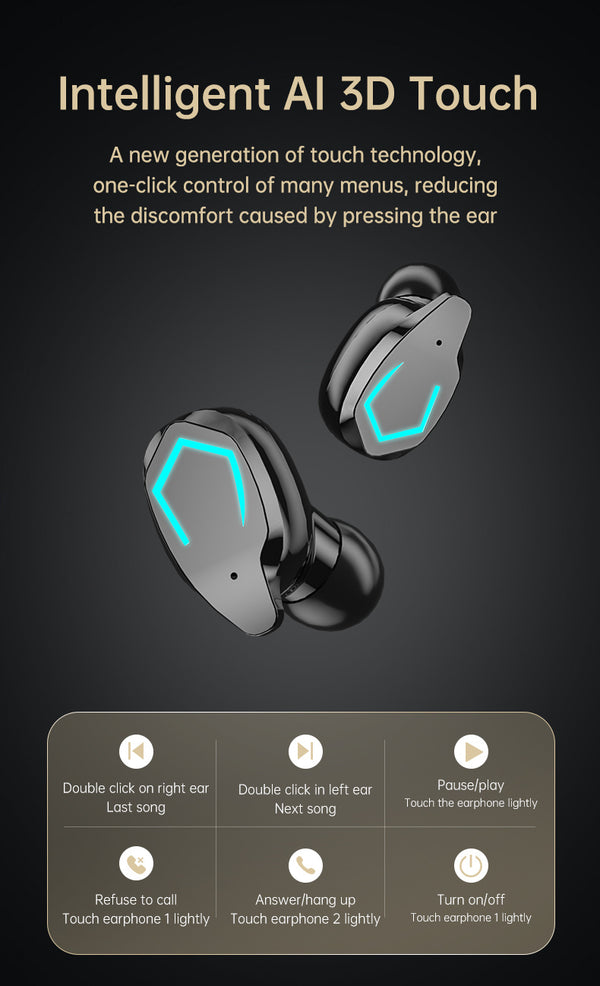 Advanced Bluetooth 5.0 Wireless Earbuds with Charging Case