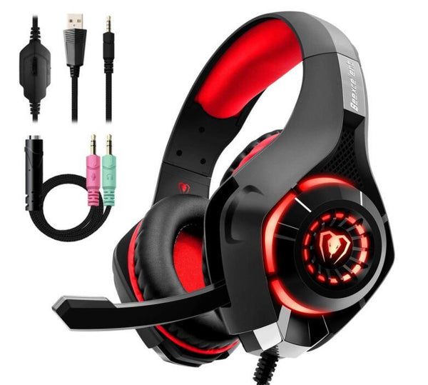 Immersive Gaming Headset with RGB LED Lights - Crystal Clear Surround Sound for PC, PS4 & Mobile Gaming