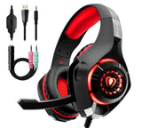 Immersive Gaming Headset with RGB LED Lights - Crystal Clear Surround Sound for PC, PS4 & Mobile Gaming