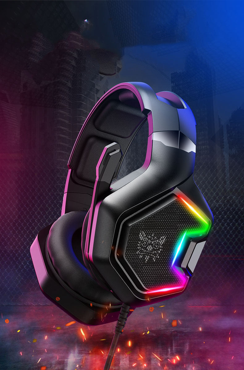 Professional Gaming Headset with Microphone - Wired Over-Ear Headphones