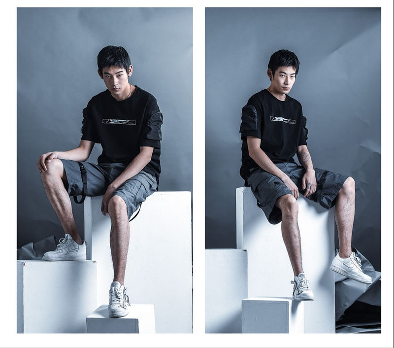 Tactical Cargo Shorts - Loose Fit Cotton Paratrooper Style for Men