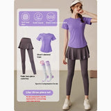 Premium Women's Athletic Yoga Set - Long Sleeve Running & Tennis Suit