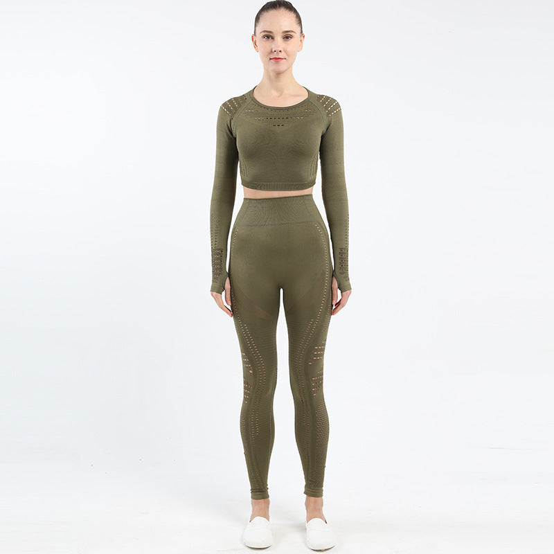 Premium Women's Long Sleeve Yoga Set - Performance Activewear