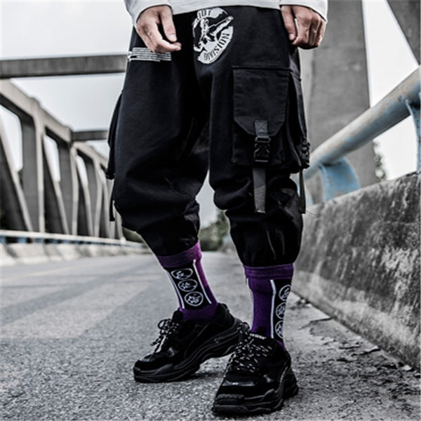 Stylish Cotton Cargo Pants - Loose Fit Youth Overalls with Multiple Pockets