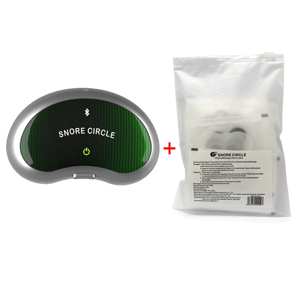 Advanced Smart Anti-Snoring Device - Electronic Sleep Aid with Muscle Stimulator & 20 Conductive Strips