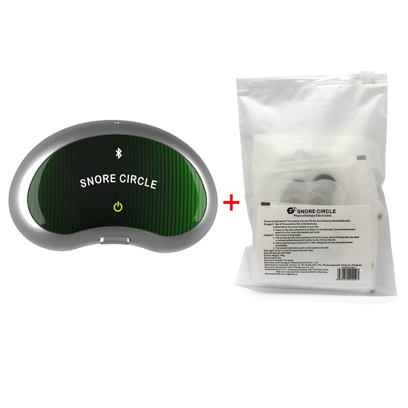 Advanced Smart Anti-Snoring Device - Electronic Sleep Aid with Muscle Stimulator & 20 Conductive Strips