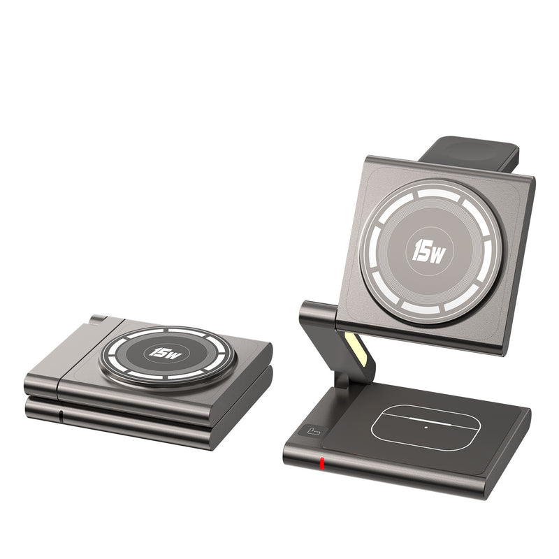 Premium 3-in-1 Wireless Charging Station - Phone, AirPods & Apple Watch