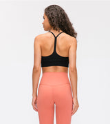 Premium Hollow Back Yoga Sports Bra - Breathable Pilates Activewear