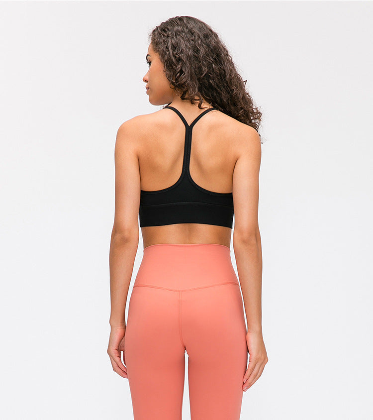 Premium Hollow Back Yoga Sports Bra - Breathable Pilates Activewear