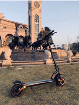 High-Performance Electric Scooter with 9-Inch Wide Tires - 36V Dual Drive Folding Design