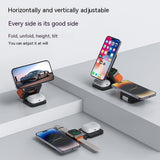 3-in-1 Magnetic Wireless Charging Station - Premium Desktop Charger