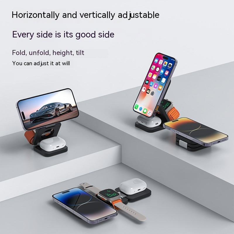 3-in-1 Magnetic Wireless Charging Station - Premium Desktop Charger