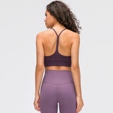 Premium Hollow Back Yoga Sports Bra - Breathable Pilates Activewear