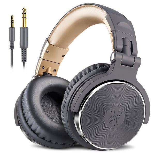 Professional Studio Headphones with Microphone - 50mm Drivers & 3.5mm/6.3mm Connectivity