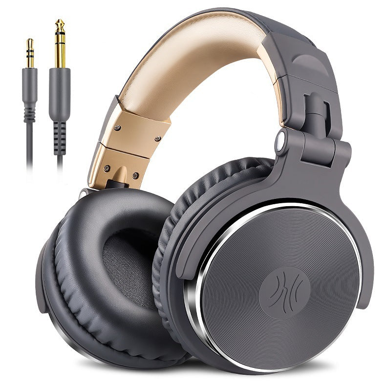 Professional Studio Headphones with Microphone - 50mm Drivers & 3.5mm/6.3mm Connectivity