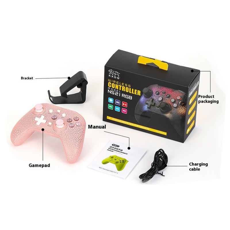 Ultimate RGB Gaming Controller - Multi-Platform Wireless Gamepad with Dazzling Light Effects