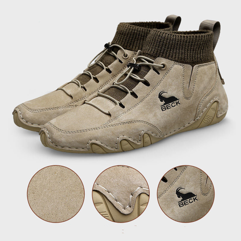 Premium Men's Winter Fleece Casual Shoes - Soft Bottom All-Match Warm Footwear