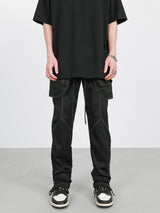 Multi-Functional Tactical Cargo Overalls with Detachable Shell Design