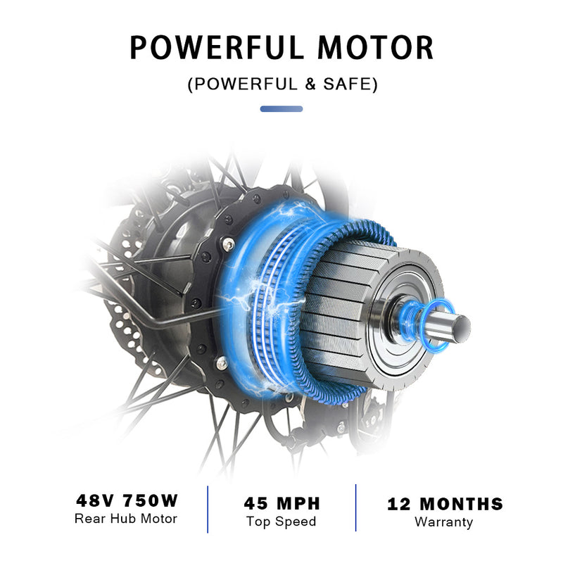 DRVETION CT20 Electric Bicycle - 750W Motor, 45KM/H Speed, Samsung Battery