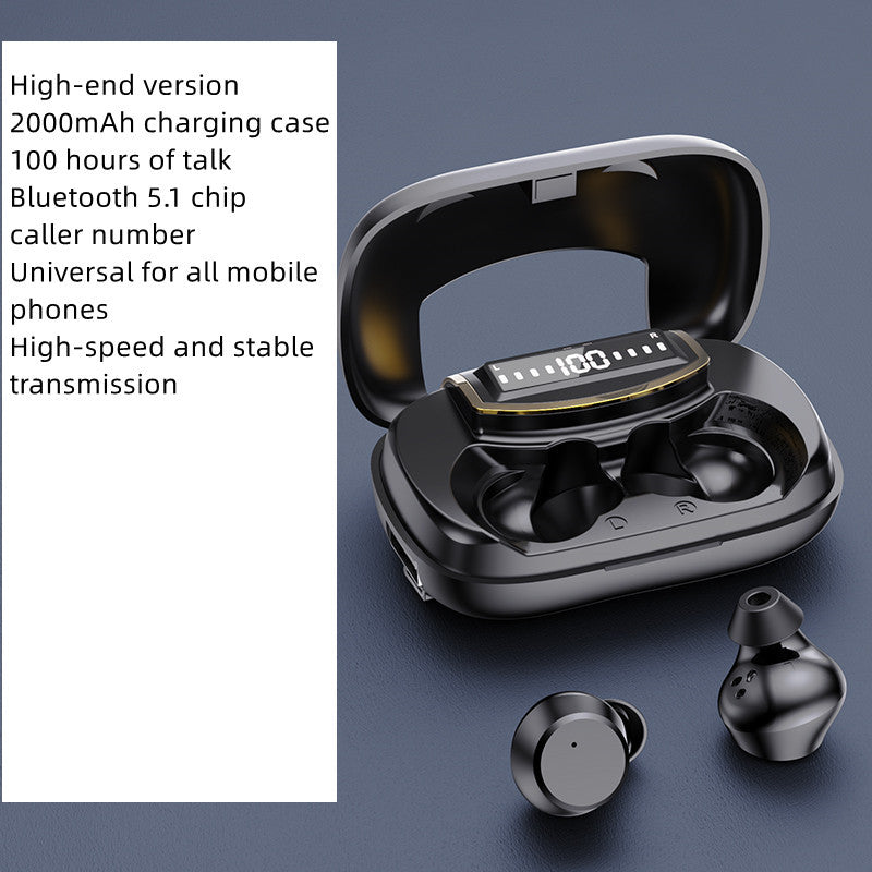 Wireless Bluetooth Earbuds T9 - Noise Cancelling with 2500mAh Charging Case