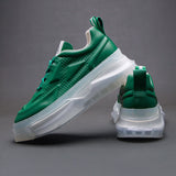 Premium Leather Sports Casual Shoes - Breathable Lace-Up Men's Footwear