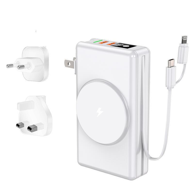 Premium 20000mAh Power Bank with Built-in Cable - Fast Charging Portable Battery