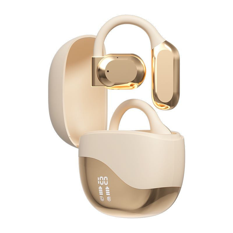 Revolutionary Open-Ear Bluetooth Headphones - Ultra-Long Battery Life with Digital Display
