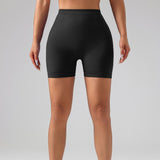 Premium V-Shape High-Rise Gym Shorts - Seamless Scrunch Design for Women