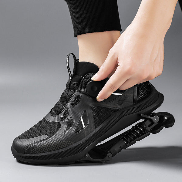 Black Tech Power Mechanical Running Shoes - Professional Athletic Marathon Footwear