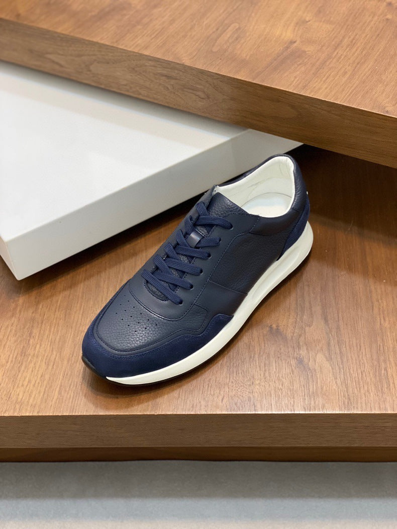 Sophisticated Women's Cowhide Lace-Up Flat Casual Board Shoes - Spring Collection