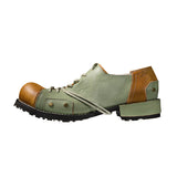 Premium Vintage Leather Casual Shoes - Unisex Outdoor Footwear with Rubber Sole