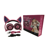 Wireless LED Gaming Headphones - Foldable Bluetooth Over-Ear Headset with Microphone