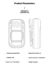 Compact Bluetooth Hiking Speaker - Waterproof Portable Wireless Audio for Outdoor Adventures