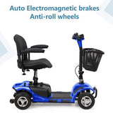 Foldable 4-Wheel Mobility Scooter - Extended Battery Range for Seniors & Adults