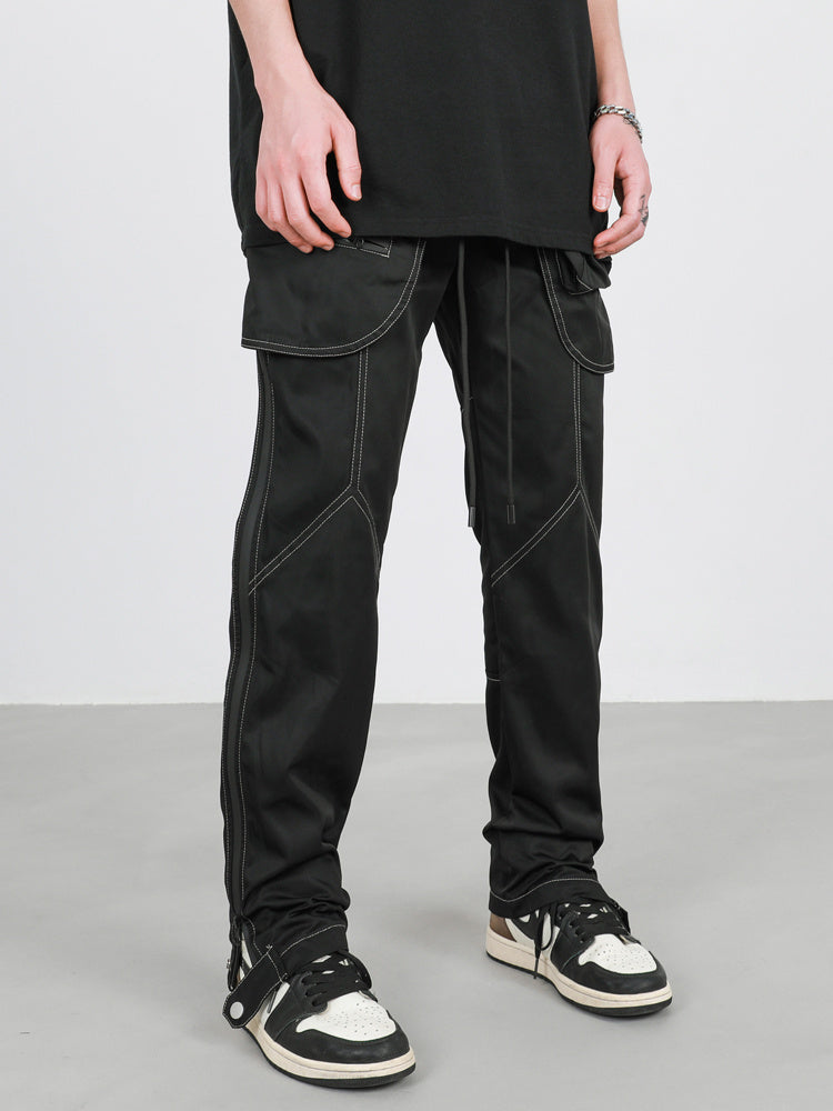 Multi-Functional Tactical Cargo Overalls with Detachable Shell Design