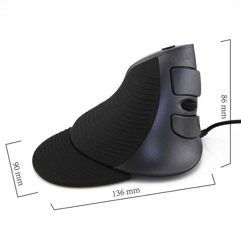 Professional Ergonomic Vertical Gaming Mouse - Wired Optical Desktop Mouse
