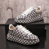 Men's Rhinestone Platform Shoes - Elevated Fashion Statement
