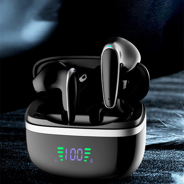 Semi-In-Ear Bluetooth 5.3 Headset - ENC Noise Reduction with Digital Display
