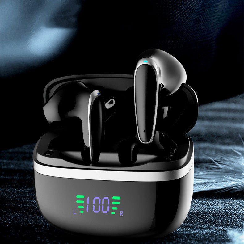Semi-In-Ear Bluetooth 5.3 Headset - ENC Noise Reduction with Digital Display