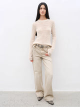 Retro All-Season Slim-Fit Versatile Floor-Length Washed Flared Jeans