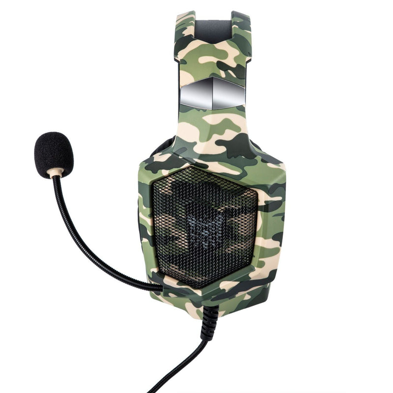Elite K8 Combat Gaming Headset - Military Camouflage Design for Professional Gamers