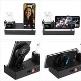 8-in-1 Wireless Charging Station & USB Hub - Premium Multi-Device Organizer
