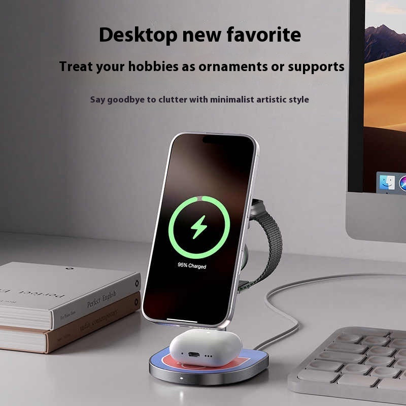 Three-in-one Basketball Magnetic Wireless Charger