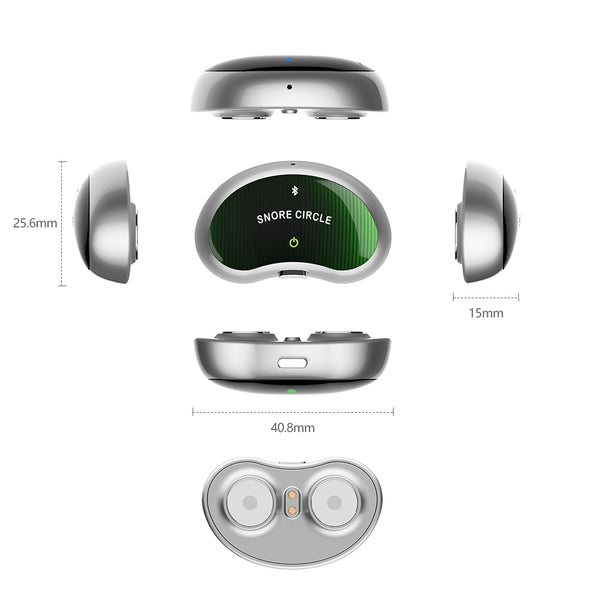 Advanced Smart Anti-Snoring Device - Electronic Sleep Aid with Muscle Stimulator & 20 Conductive Strips