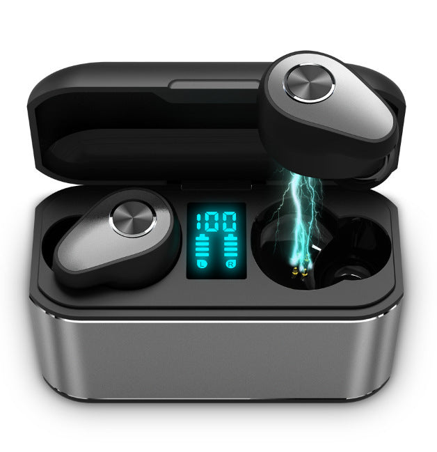 Advanced Wireless Bluetooth Headset with Power Display & 2200mAh Charging Case
