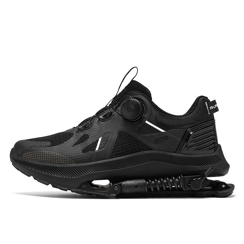 Black Tech Power Mechanical Running Shoes - Professional Athletic Marathon Footwear