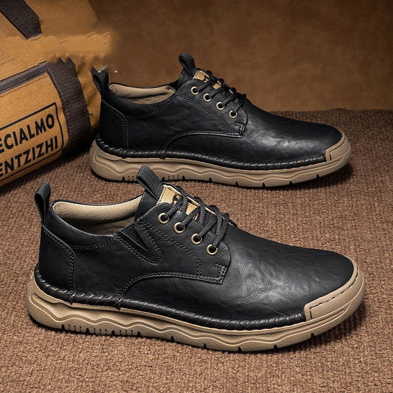 Premium Men's Vintage Business Casual Leather Shoes - Autumn Winter Collection