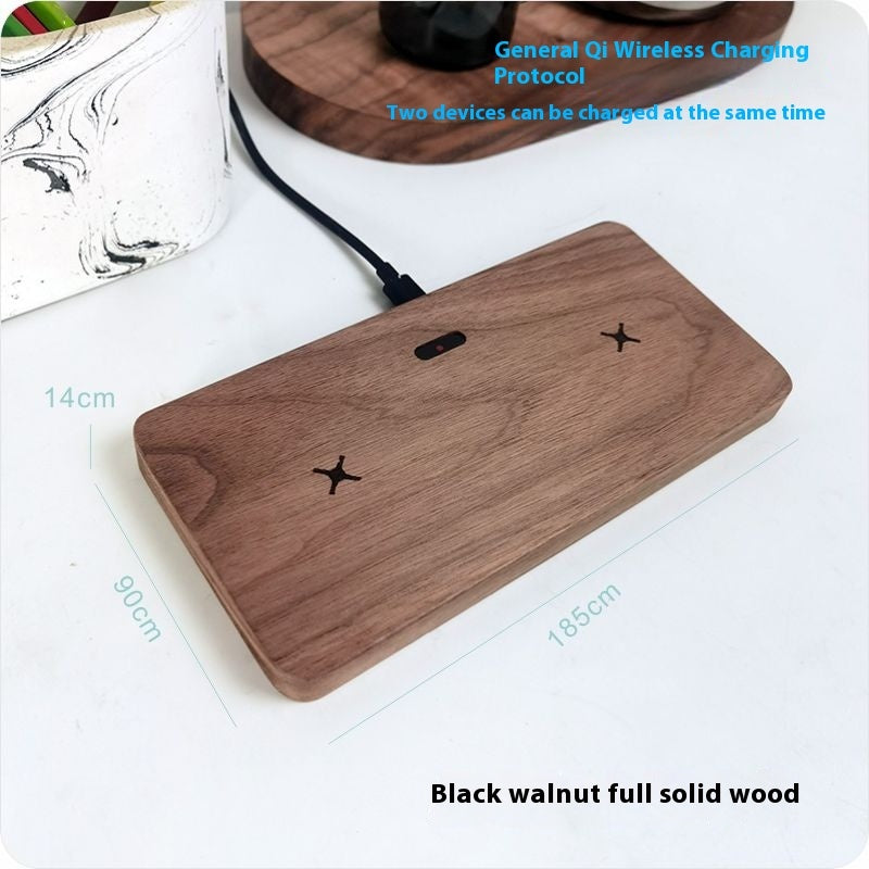 Premium Wooden Wireless Phone Charger - Desktop Charging Station